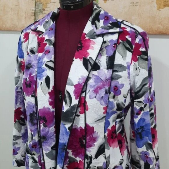 Vtg Y2K cotton blazer - Draper's & Damon's brand - Picture 2 of 11